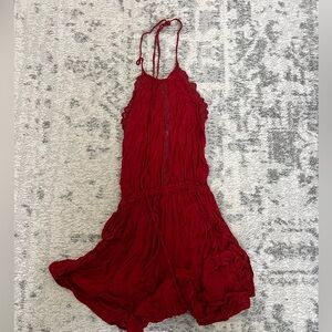 Free People Red Small Romper